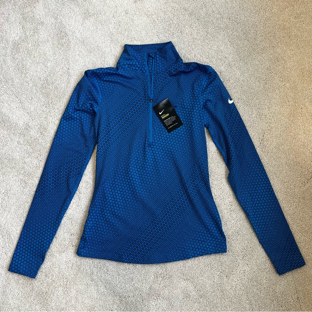 *NWT* Nike Pro Women's Blue Quarterzip